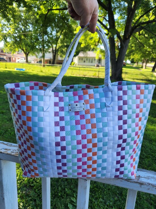 kate spade Handbags - Kate Spade New York Multicolor Woven Large Tote Bag EUC